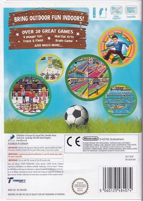 Family Party Outdoor Fun - Nintendo Wii (B Grade) (Genbrug)